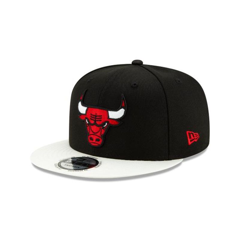 NBA Chicago Bulls Visor Flare 9Fifty Snapback (WBU8657) - Black New Era Caps